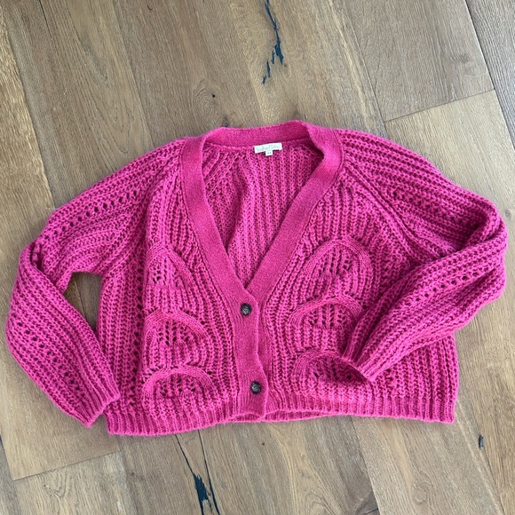 Fuchsia Knit Cardigan - Picture 2 of 3